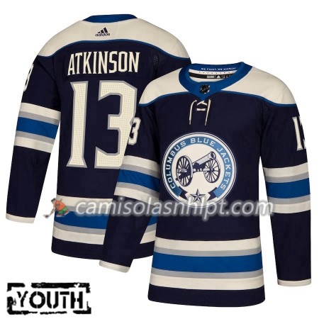 Camisola Columbus Blue Jackets Cam Atkinson 13 Adidas 2018-2019 Alternate Authentic - Criança